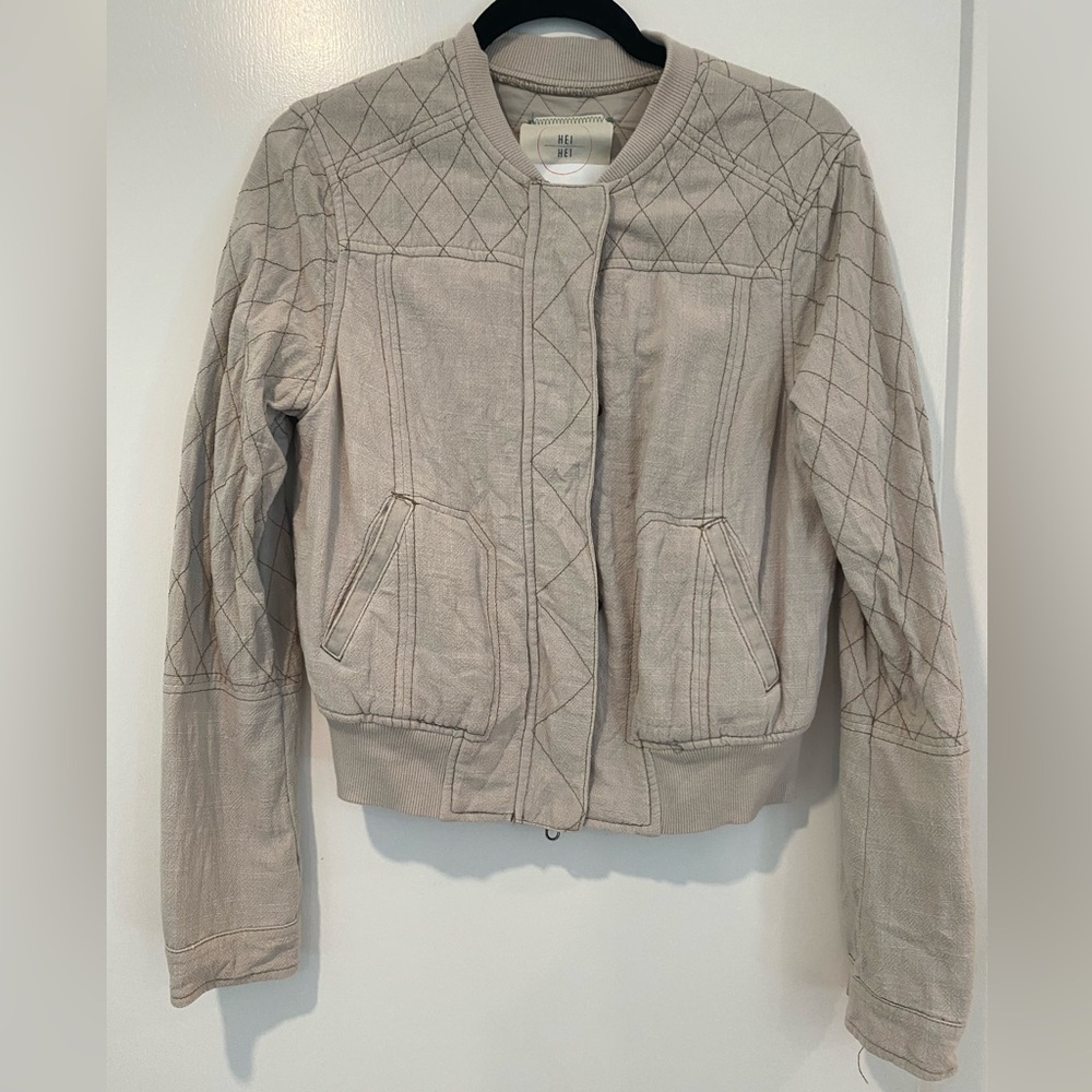 Anthropologie Hei Hei Itenerary Quilted Bomber Jacket EUC S